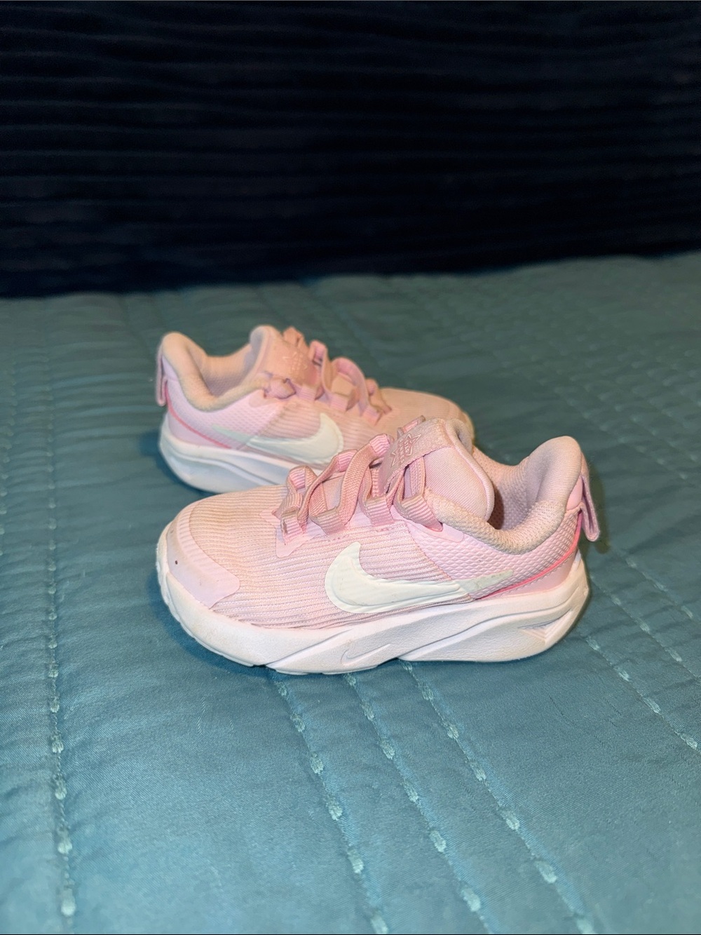 Nike Kids Light Pink and White Sneakers